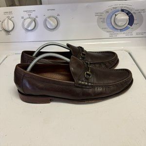 Cole Haan Shoes Loafers Mens 11.5 Brown Leather Horse Bit Grand OS Slip On